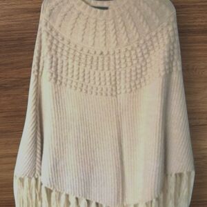 Frye Womens Poncho NWT OS BIRCH Fringe